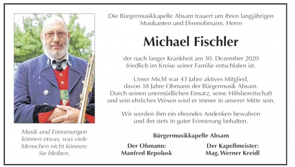 Ehrenobmann Michael Fischler
