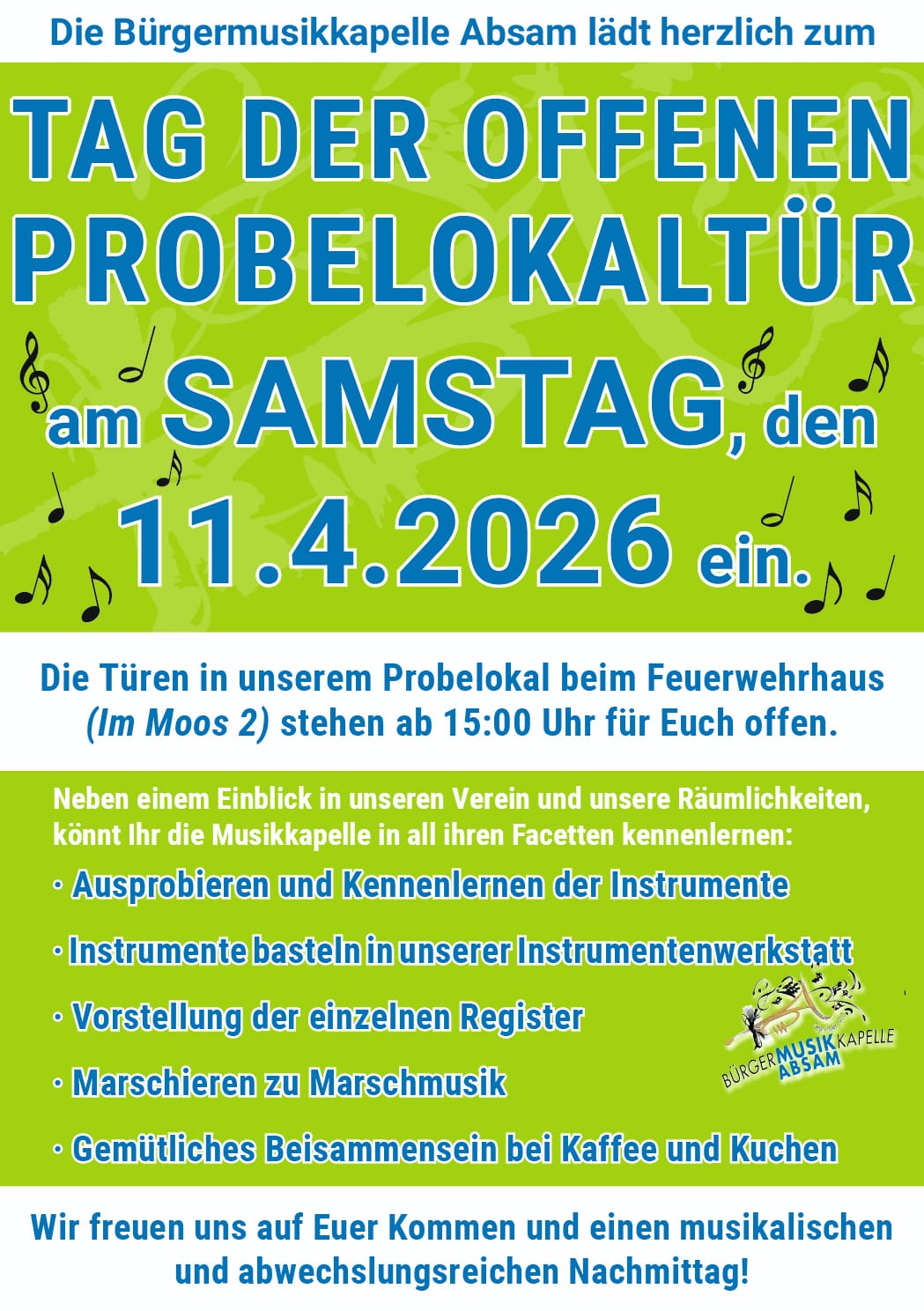 Tag der offenen Probelokaltür 2026